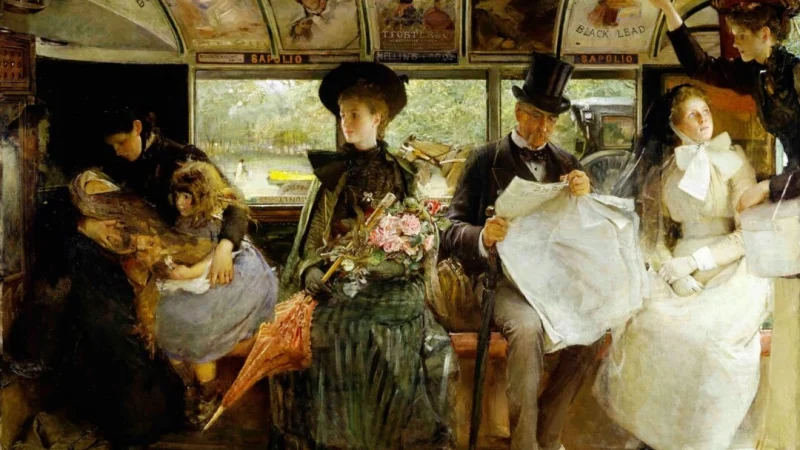 «Женщины в омнибусе», 1895, художник Джордж Уильям Джой. (Public Domain)