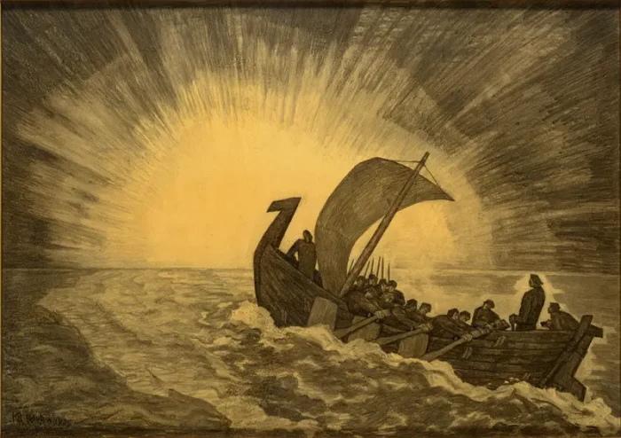 Kalevipoja sõit Põhjamaale, Кристьян Рауд, 1935 год. (Public domain)