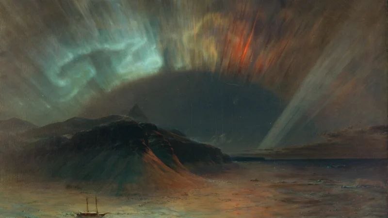 «Северное сияние», художник Фредерик Эдвин Чёрч, 1865 год. Смитсоновский музей американского искусства. (Public domain)