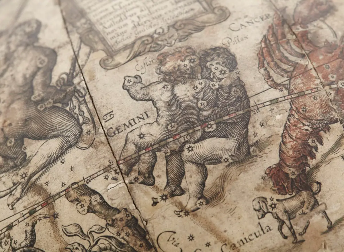 Созвездие Близнецов, 1602 г., Виллем Блау. (Public Domain)