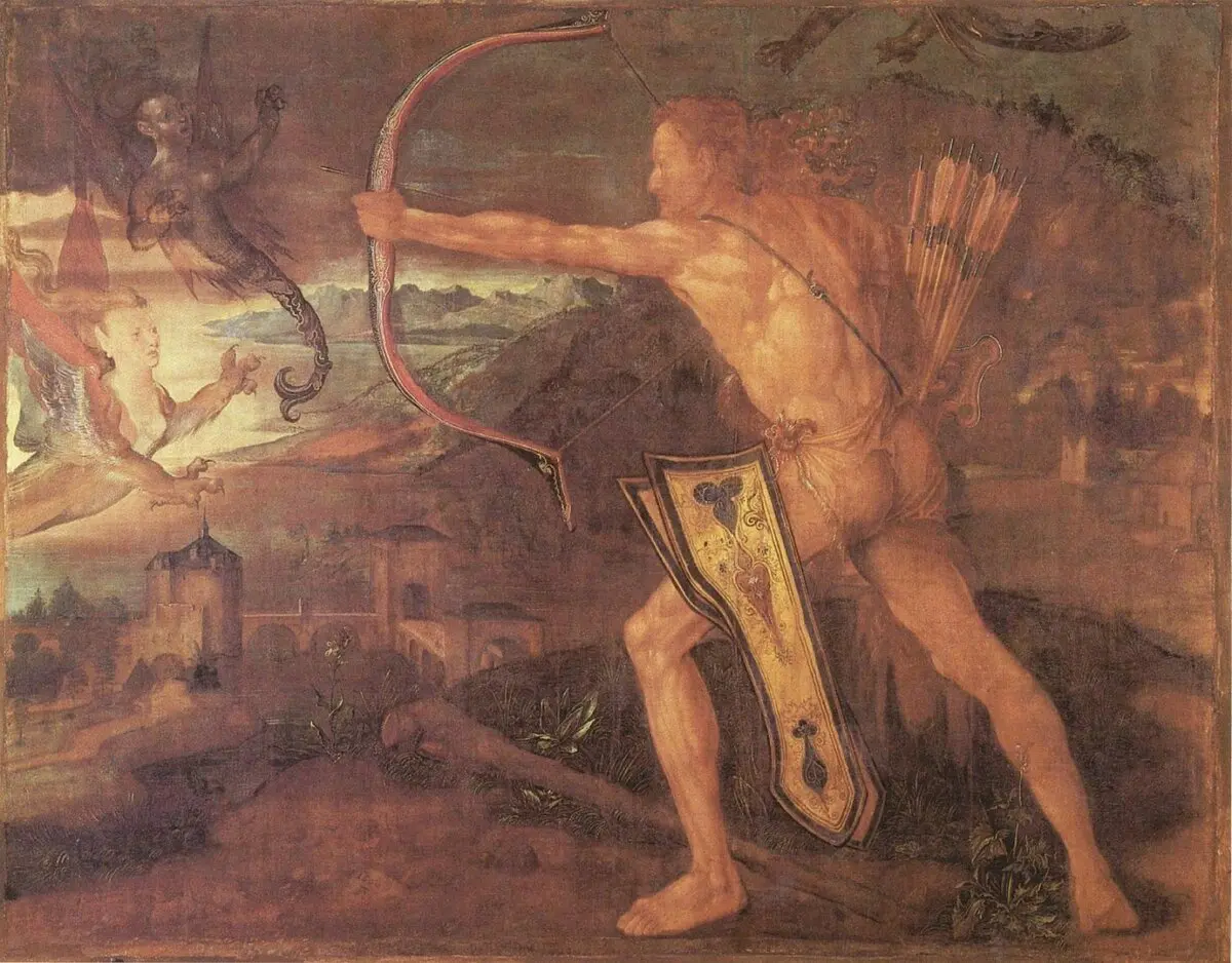 «Геракл убивает стимфалийских птиц», 1500 г., Альбрехт Дюрер. (Public Domain)