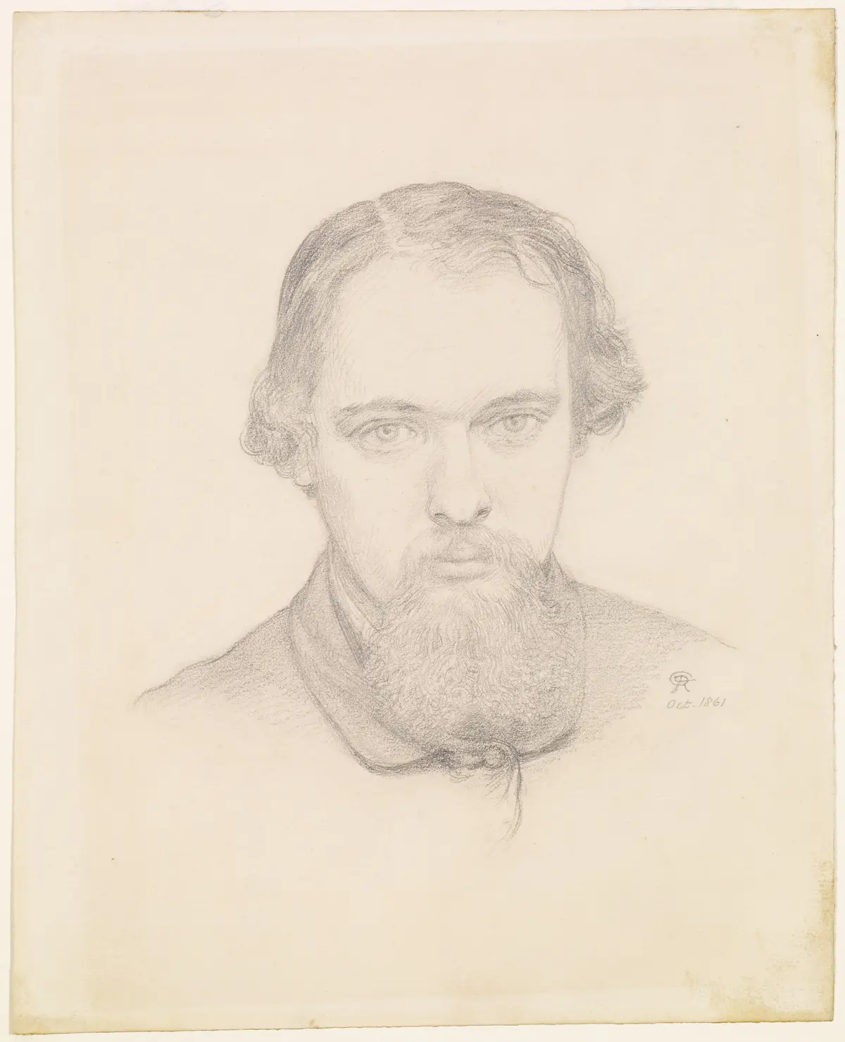 Данте Габриэль Россетти, автопортрет, 1861 год,