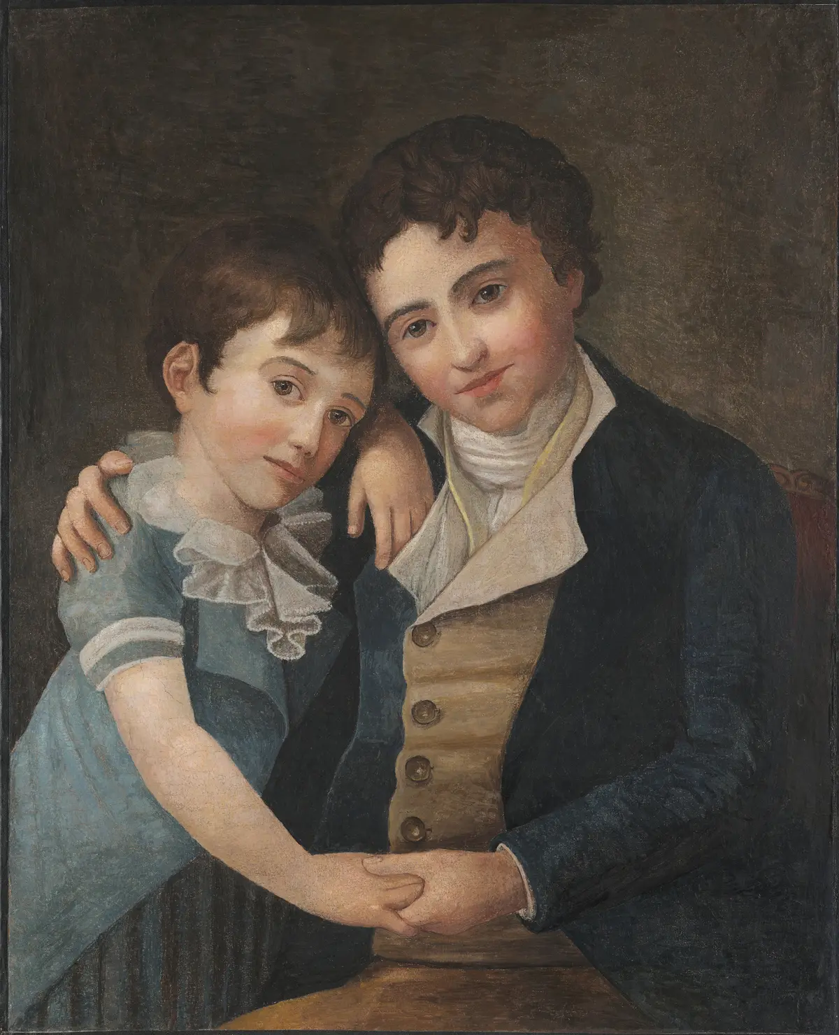 Портрет Карла Томаса и Франца Ксавера Вольфганга Моцартов, около 1798 года, работы Ганса Хансена. Холст, масло. Музеи Моцарта, Международный фонд Моцартеум, Зальцбург.