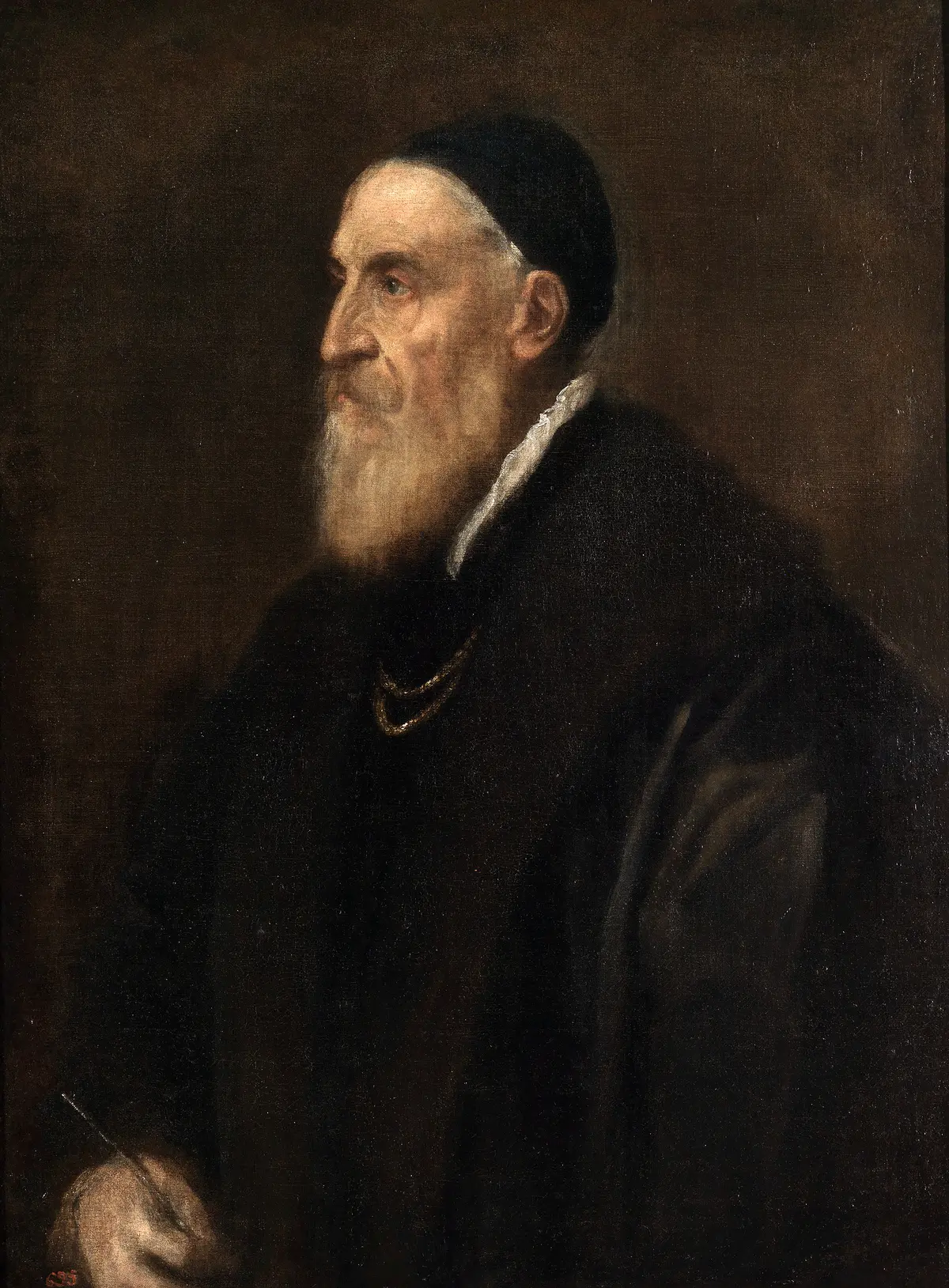 Автопортрет итальянского художника, ок. 1562 года, Тициан. Масло на холсте; 85,7 × 64,8 см. Национальный музей Прадо, Мадрид. (Public Domain)