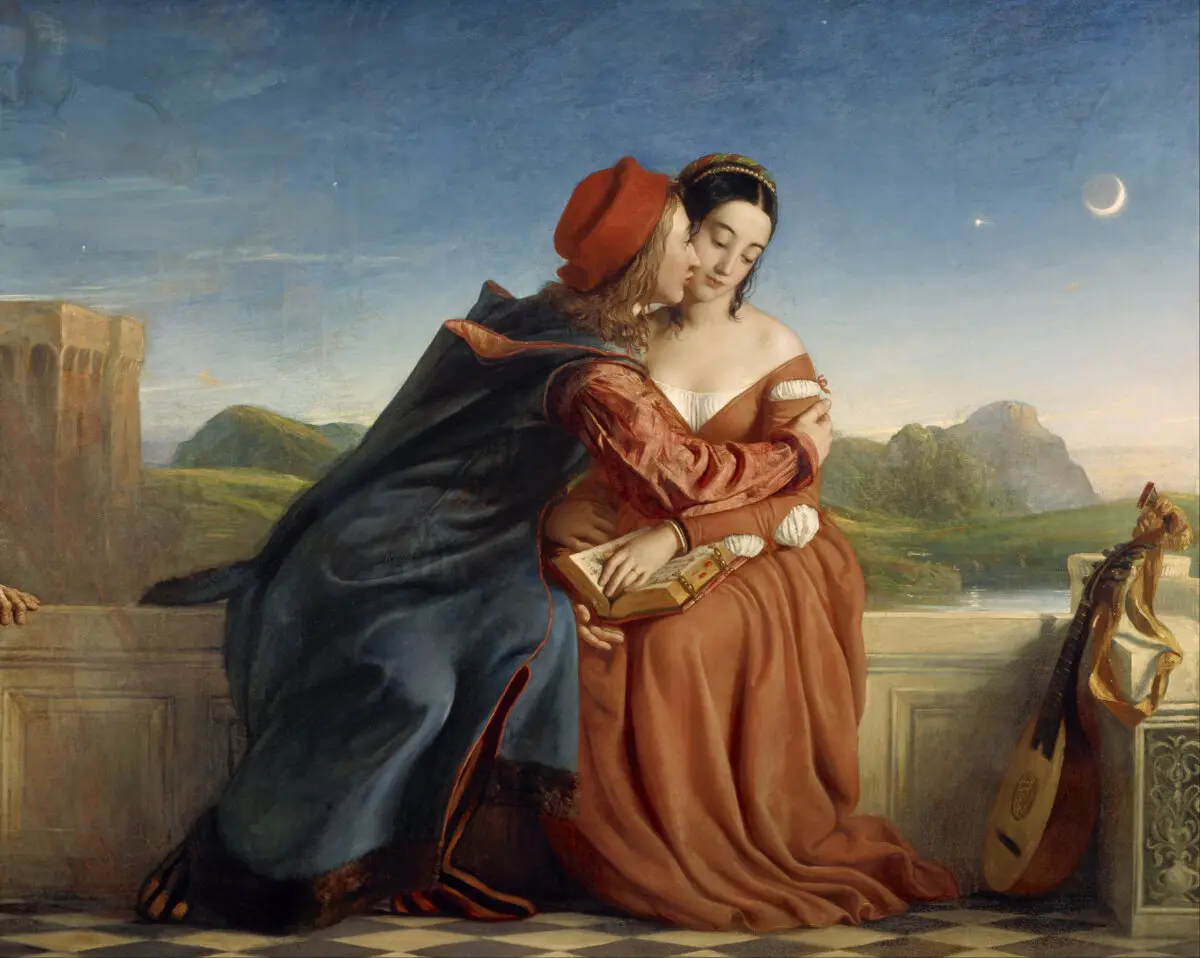 Картина Уильяма Дайса «Франческа да Римини» (1837) — известная викторианская иллюстрация к V песне «Ада» Данте. Шотландская национальная галерея, Эдинбург.