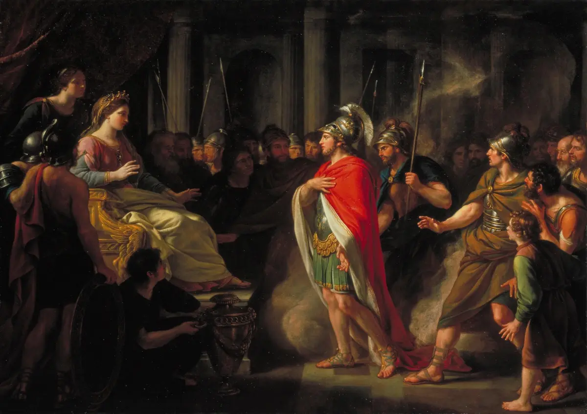 Картина «Встреча Дидоны и Энея» Натаниэля Дэнс-Холланда, 1766 год.