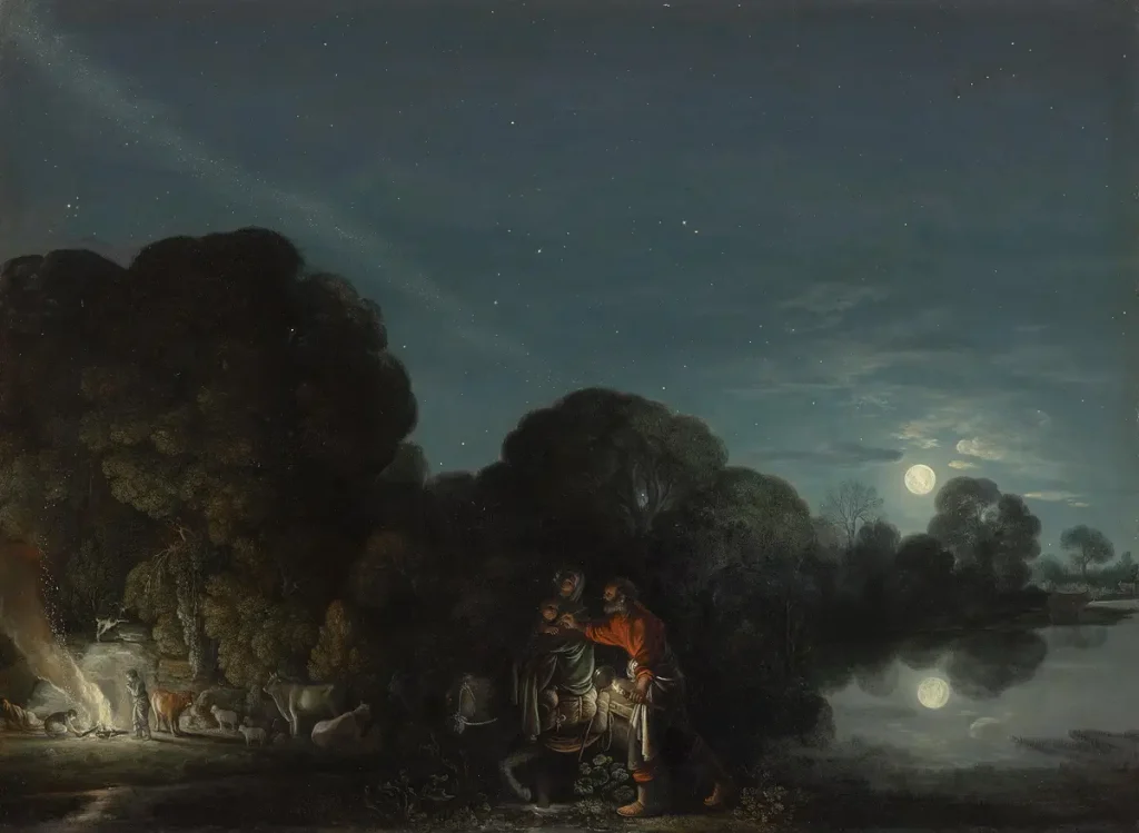 Картина «Бегство в Египет», 1609 год, Адам Эльсхаймер
