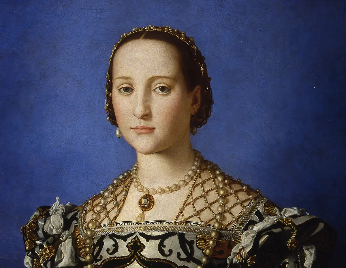 Фрагмент картины «Портрет Элеоноры ди Толедо с сыном Джованни», 1544–1545 гг., Бронзино.