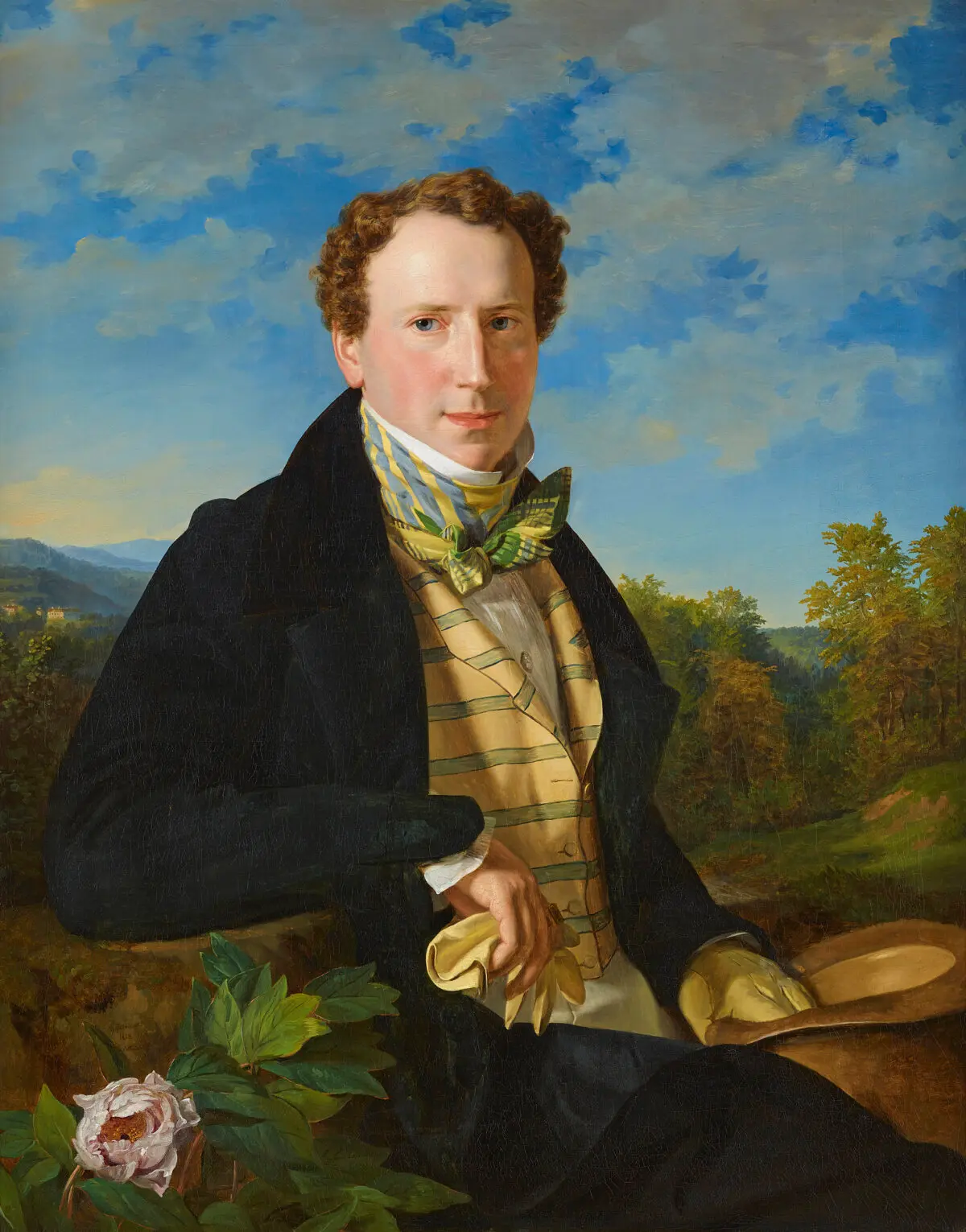 «Автопортрет в юности», 1828 год, Фердинанд Георг Вальдмюллер. Масло на холсте; 95 см на 75 см. Галлерея Бельведер, Вена.