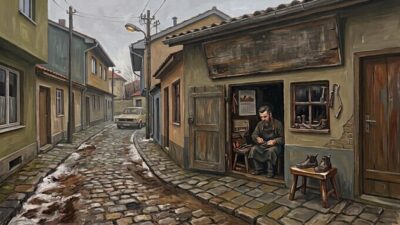 В конце мощёной улочки стояла небольшая обувная мастерская, которая верой и правдой обслуживала жителей района на протяжении десятилетий.